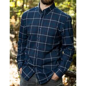 RSVLTS Barry Flanilow Long Sleeve Flannel Button Up Shirt Mens Large Borland New